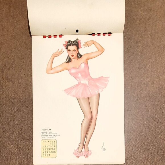 Esquire Varga 1944 Pin-Up Girl Calendar Risque with envelope - Picture 3 of 6